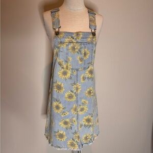 American eagle Sunflower Print Denim Dress size small